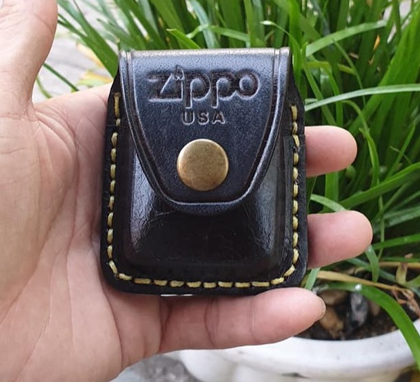 [HCM]Bao Da Zippo USA Chính Hãng - Bao Da Zippo Da Bò Cao Cấp - Màu Đen