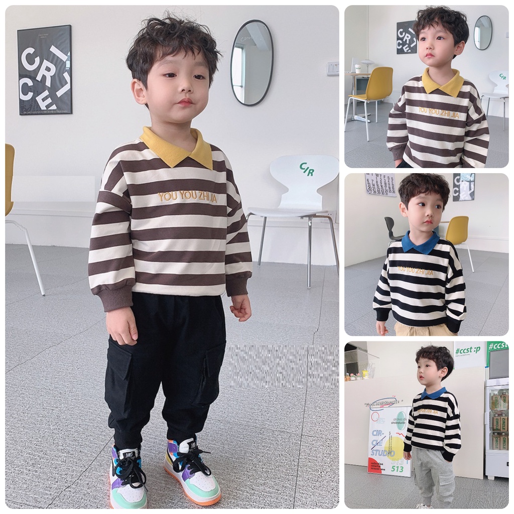 AT39 Size100-150 Áo thun polo Xiliba cotton bé Thời trang trẻ Em hàng quảng châu