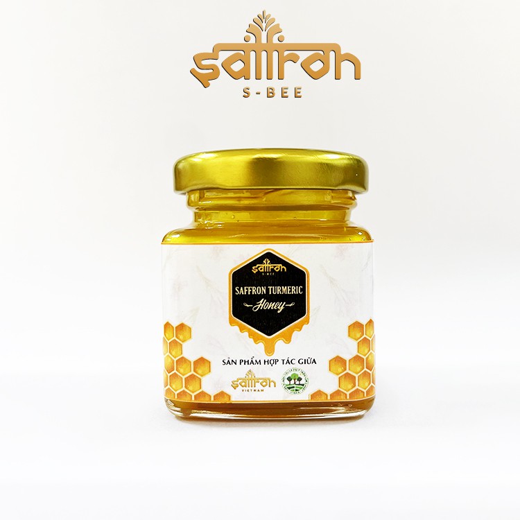 Mật ong mix nhụy hoa nghệ tây tinh bột nghệ 50ml/lọ hỗ trợ giảm đau dạ dày saffron việt nam