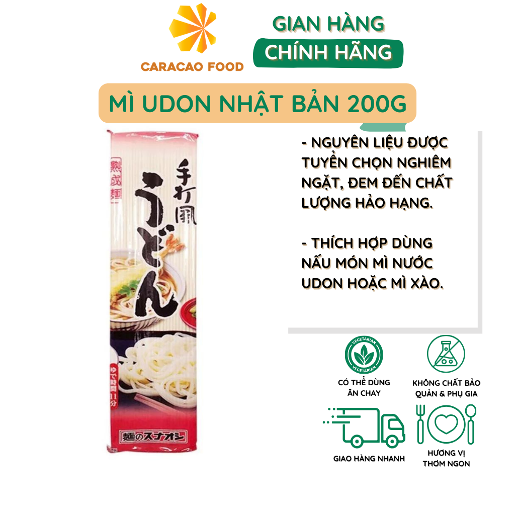 Mì Udon Nhật Bản Men Sunaoshi 200g - Caracao Food