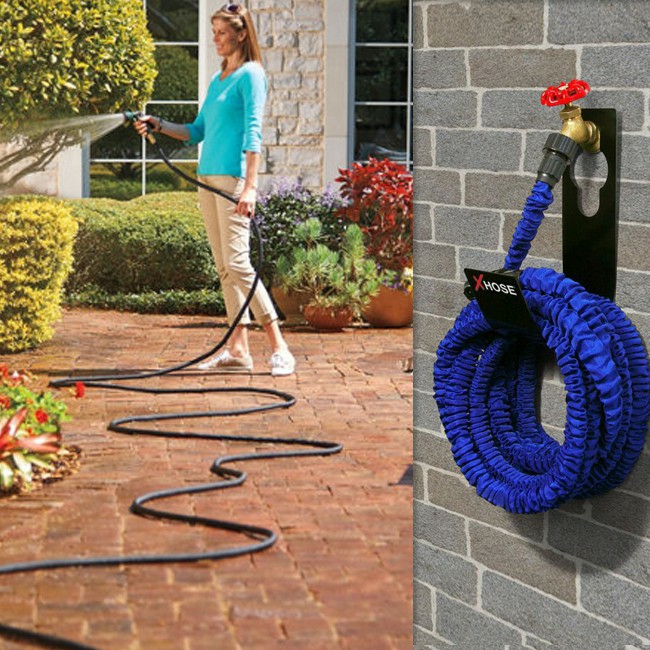 Bộ vòi xịt nước rửa xe giãn nở 30m hàng tpe chất liệu cao su và vải siêu bền, vòi xịt nước rửa xe giãn nở có kèm đầu xoay tăng áp 7 chế độ phun sương vòi xịt rửa thông minh giãn nở 30m