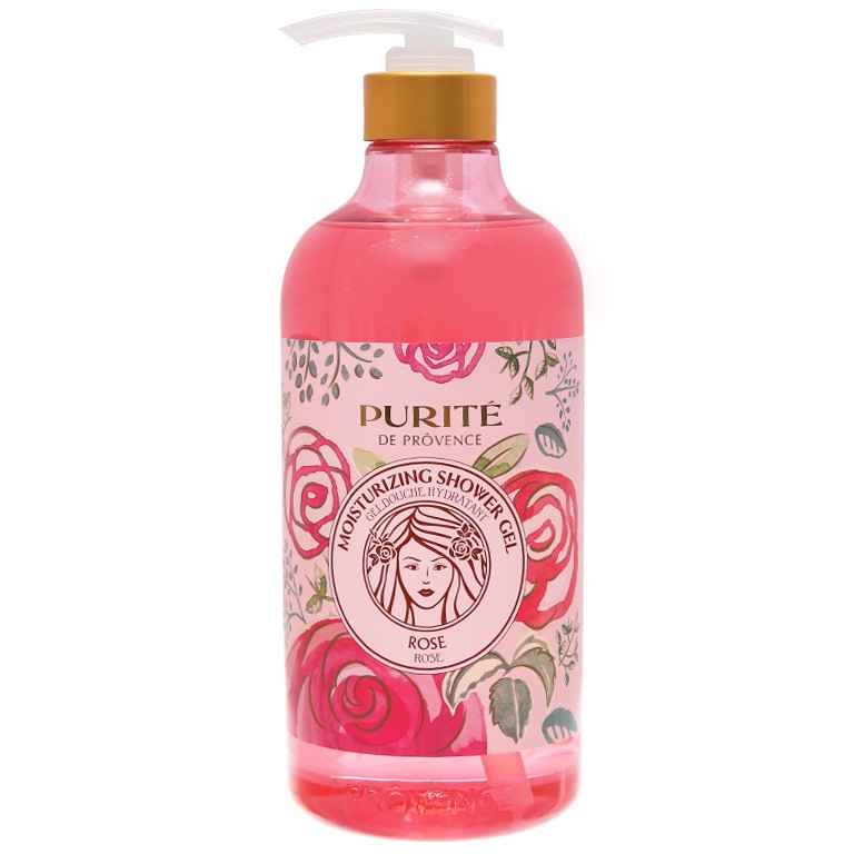 Sữa Tắm Mềm Mịn Purite Hoa Hồng 850ml