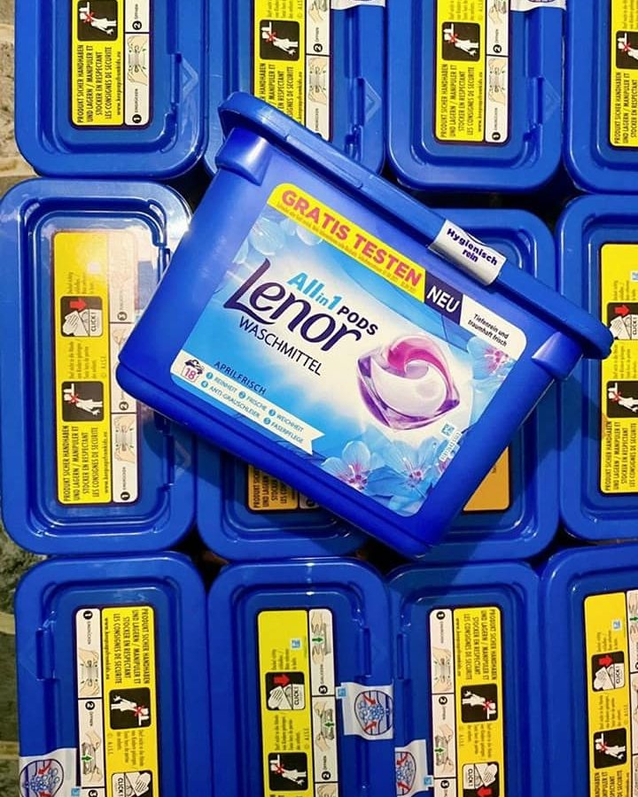 Viên giặt xả all in 1 lenor