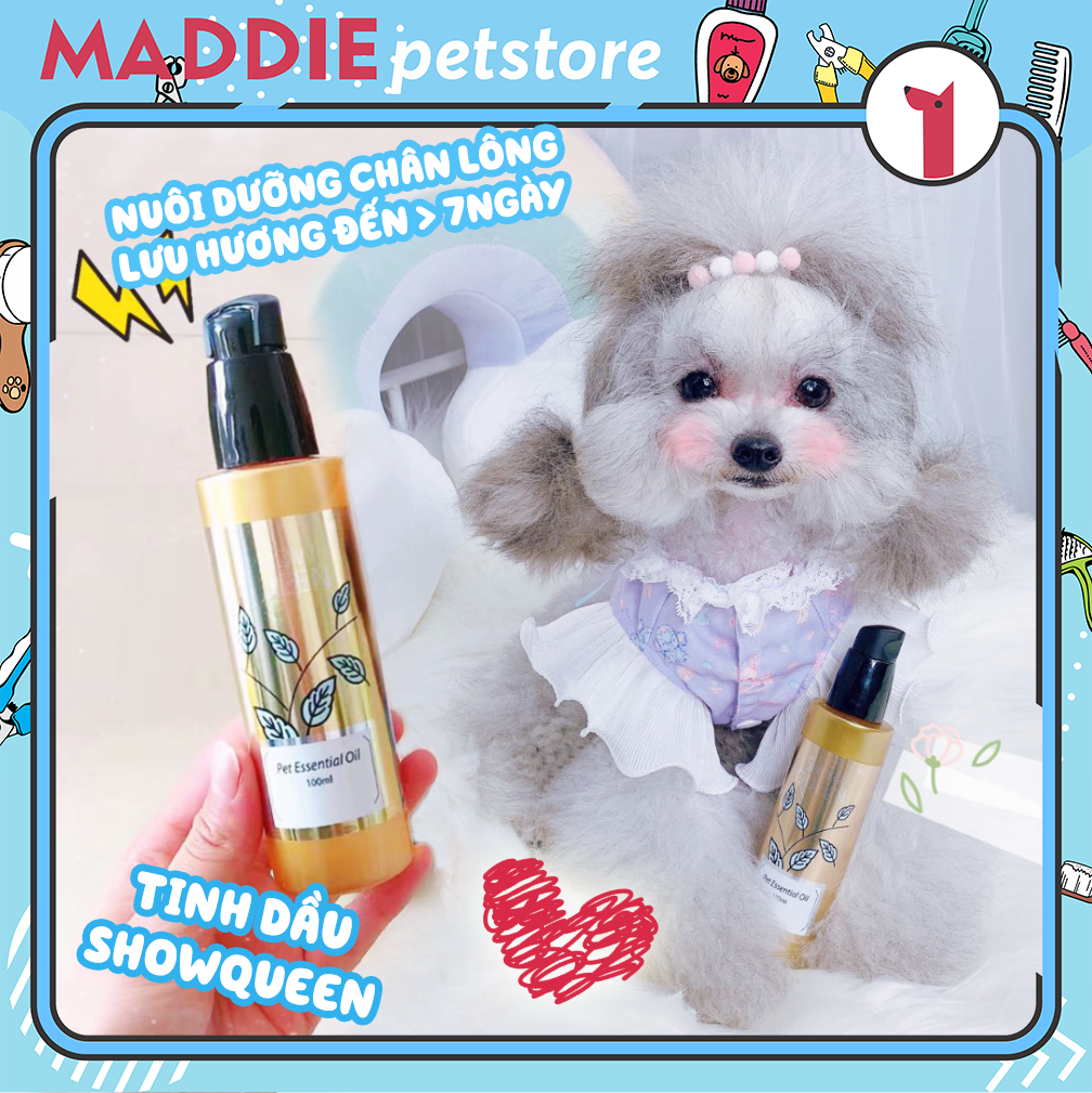TINH DẦU DƯỠNG LÔNG CHO CHÓ MÈO - SHOWQUEEN - MADDIE PETSTORE