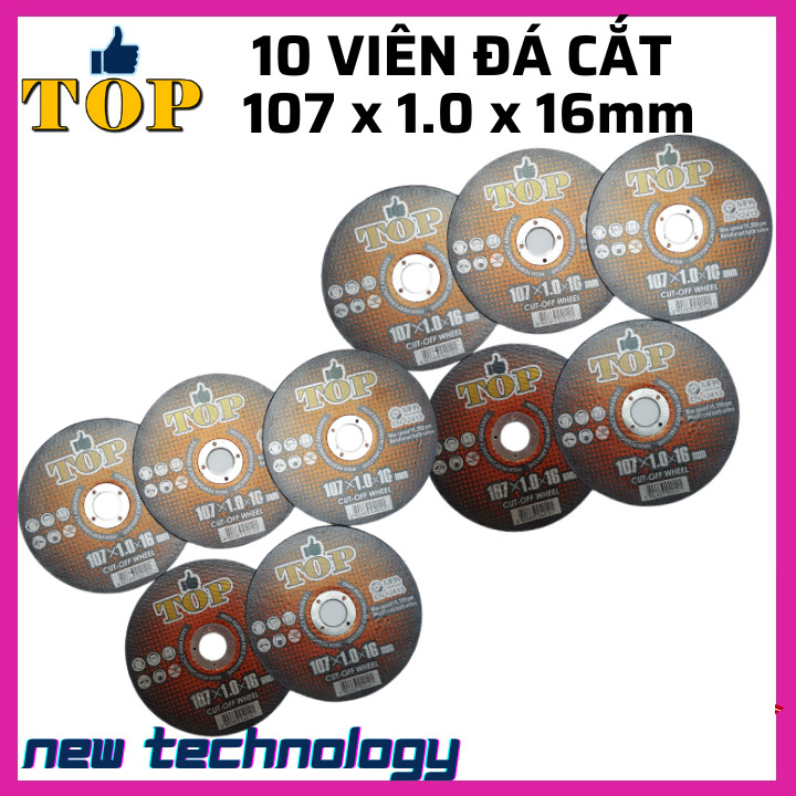 10 viên ĐÁ CẮT SẮT phi 100 ( 1 tấc) | Đá cắt inox | Đá cắt TOP Hàn Quốc