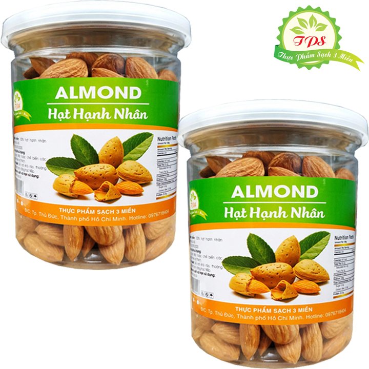 Hạnh nhân lõi đã tách vỏ sấy chín thơm ngon TPS - 250g