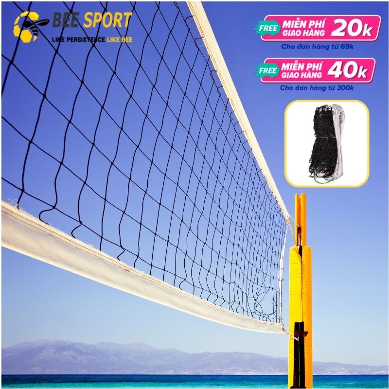 Lưới bóng chuyền đủ loại Toàn Thắng - T&T 4 viền có cáp thép căng lưới, chuyền hơi