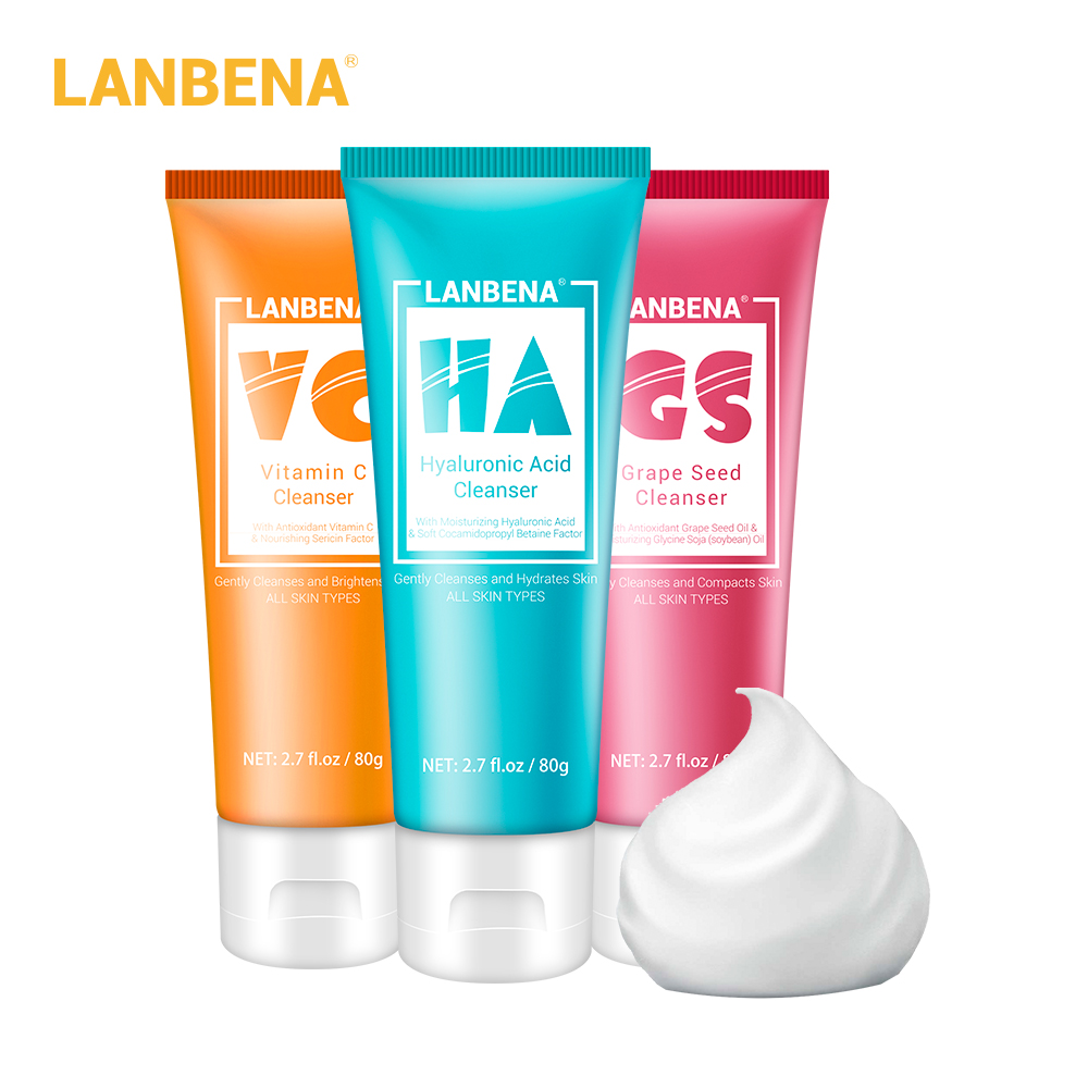 Sữa rửa mặt LANBENA làm sạch sâu dưỡng ẩm kiềm dầu thu nhỏ lỗ chân lông - INTL