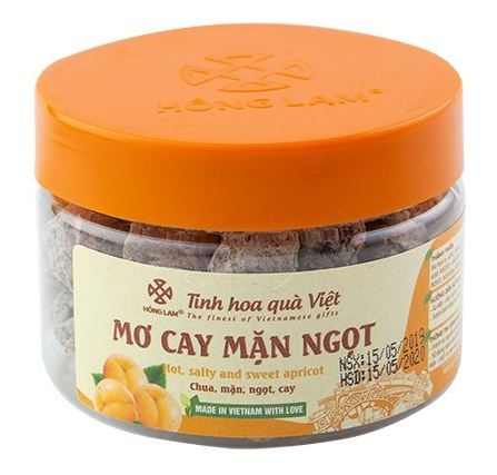Ô mai mơ cay mặn ngọt hồng lam 200g