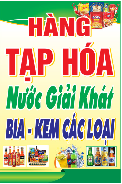 Biển bạt quảng cáo nước mía siêu sạch, nước giải khát, bia hơi, trà sữa sẵn kích thước giá siêu rẻ