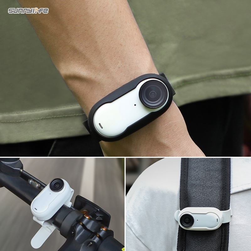LZ Insta360 go 3 pulseira para câmera montagem de bicicleta com coleira de