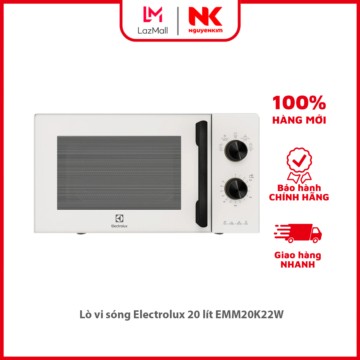 Lò vi sóng electrolux 20 lít emm20k22w