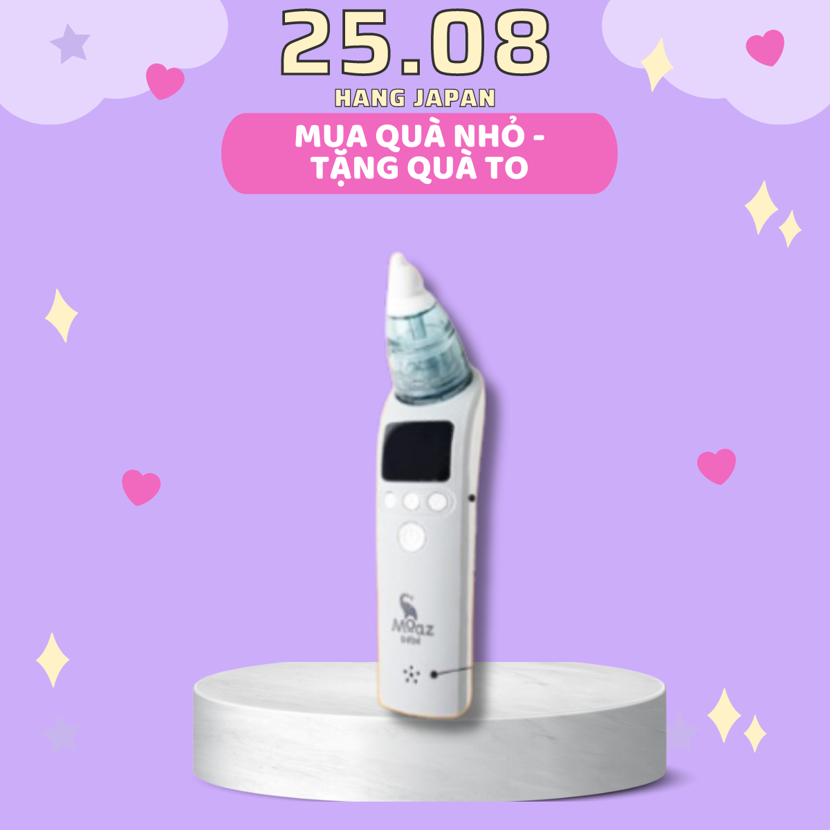 Máy hút mũi cho bé Moaz Bebe MB010 - Vệ sinh mũi cho bé dễ dàng làm sạch nhanh chóng