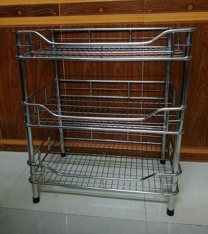 KỆ CHÉN 3TẦNG INOX CAO CẤP 30X50 CAO 69