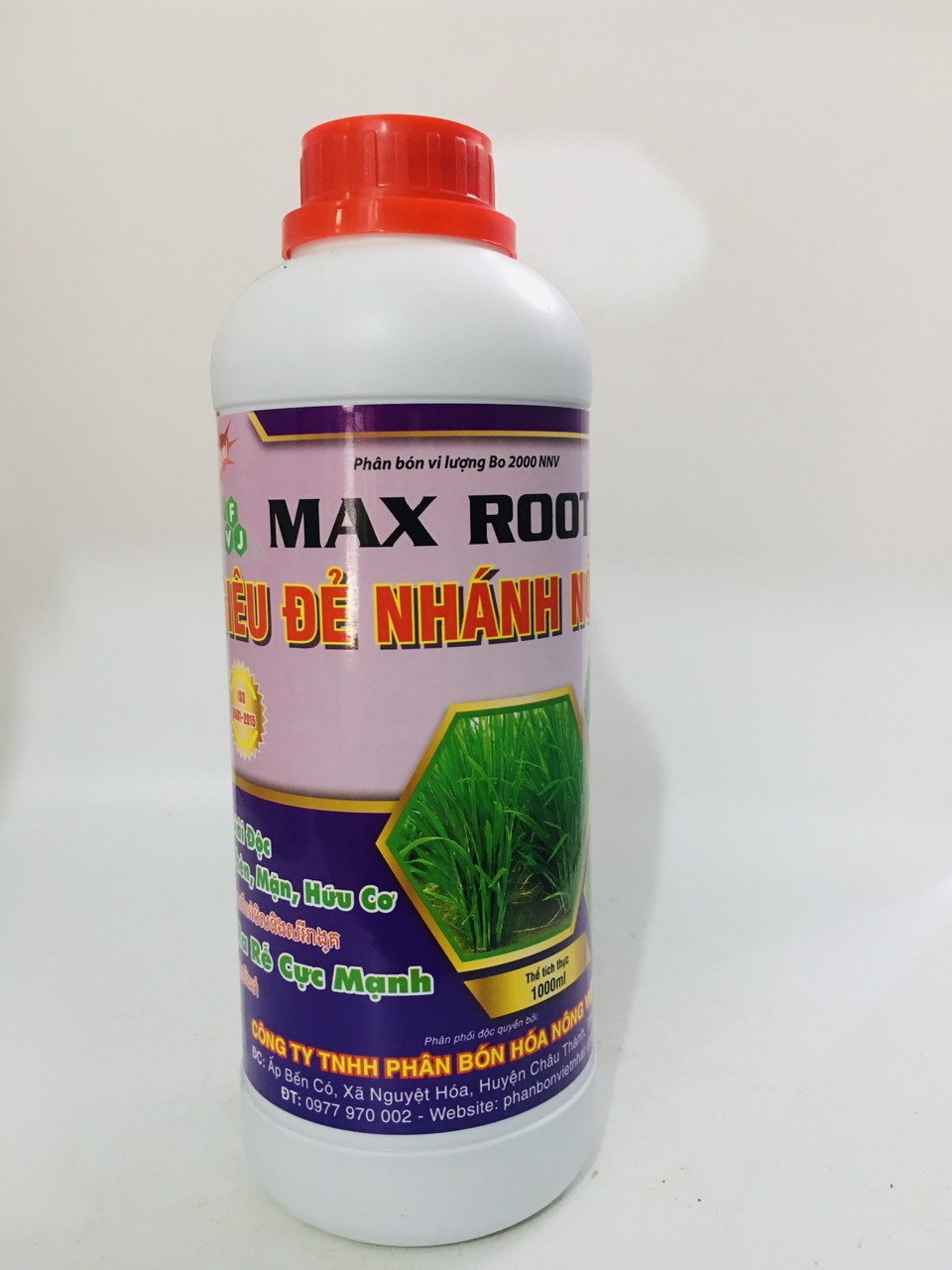 Phân bón chuyên lúa max root đẻ nhánh nở bụi chai 1 lít - ra rễ mạnh, giải độc phèn, mặn, hữu cơ