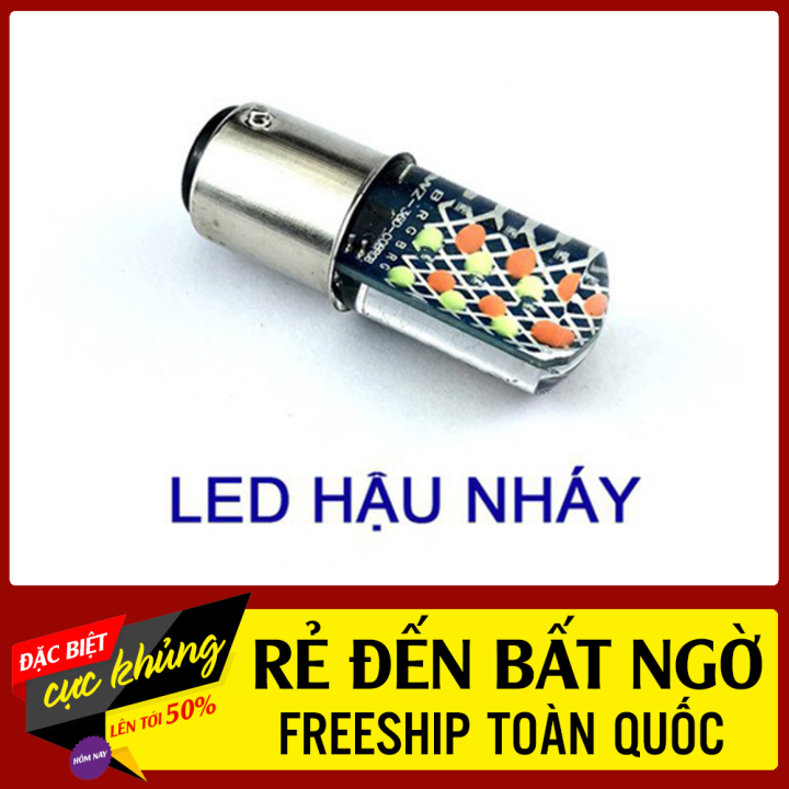 Đèn Nháy Hậu F1 Nháy 7 Màu Gắn Xe máy- đèn hậu nháy siêu sáng- Đèn hậu led 2 chế độ