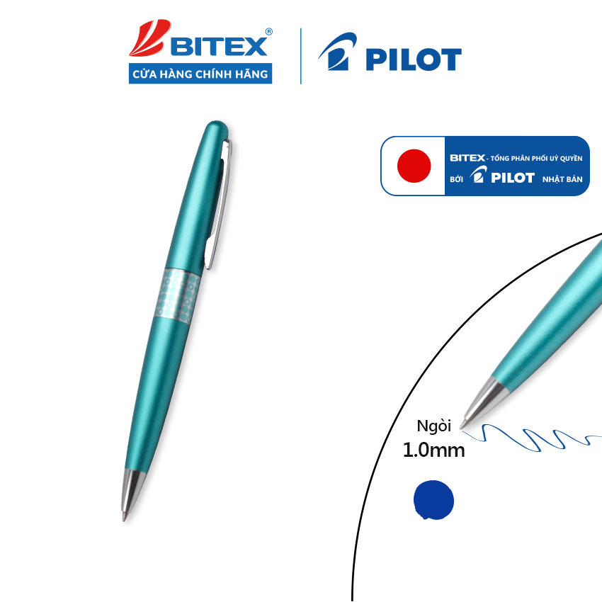 Bút bi ký Mr3 Retro Pop mực xanh BP-MR3-F , tip 0.7mm hàng chính hãng Nhật Bản, thân kim loại, sang trọng, dành cho doanh nhân