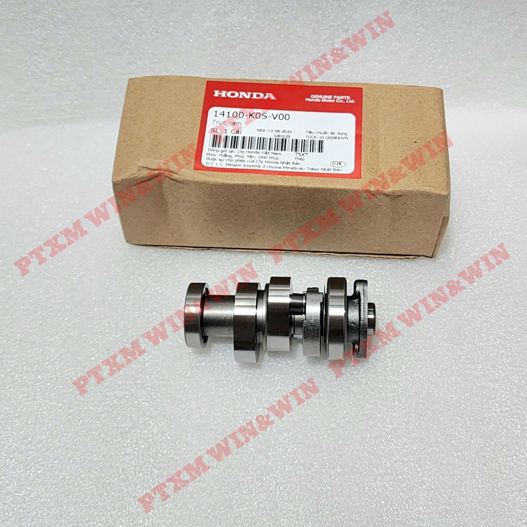 Cốt cam, Trục cam Vario 160, Click 160, SH 160, PCX 160, AB 160 4 Val zin mới - 14100-K0S-V00