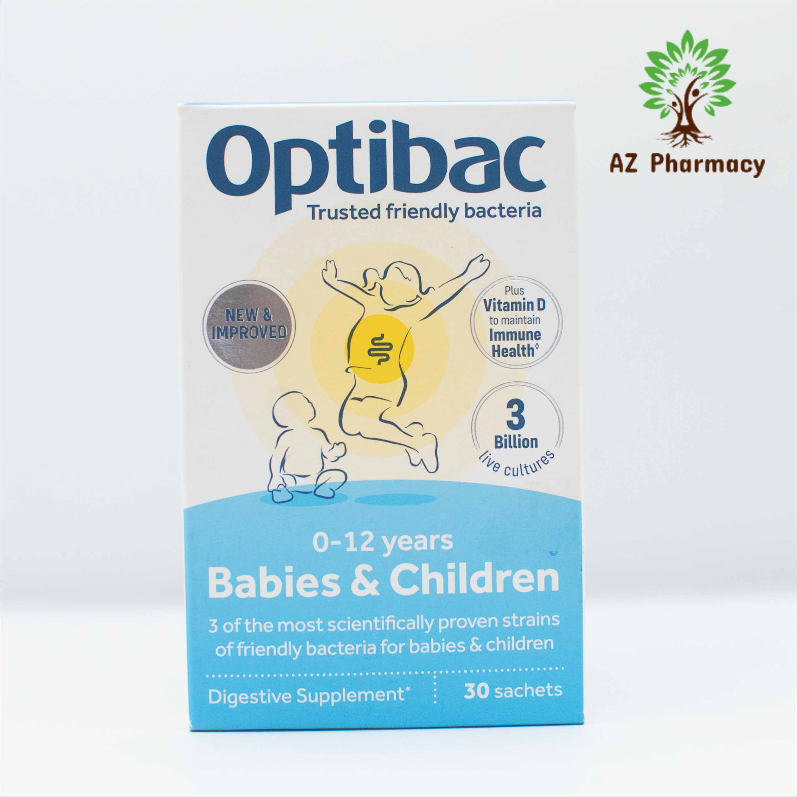 Men vi sinh Optibac Babies & children, bs men vi sinh, chất xơ cho trẻ từ 0 -12 tuổi