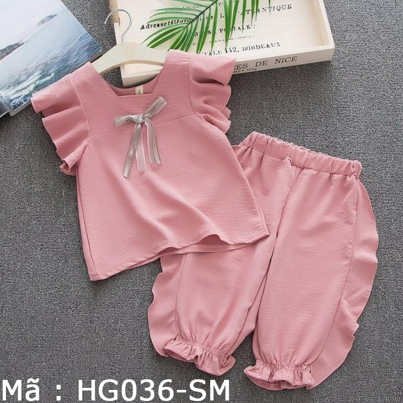 Children boutique outfit clothing Baby girls clothes set with cute ruffles sleeve. Cotton cool summer wear-hg036 - 3