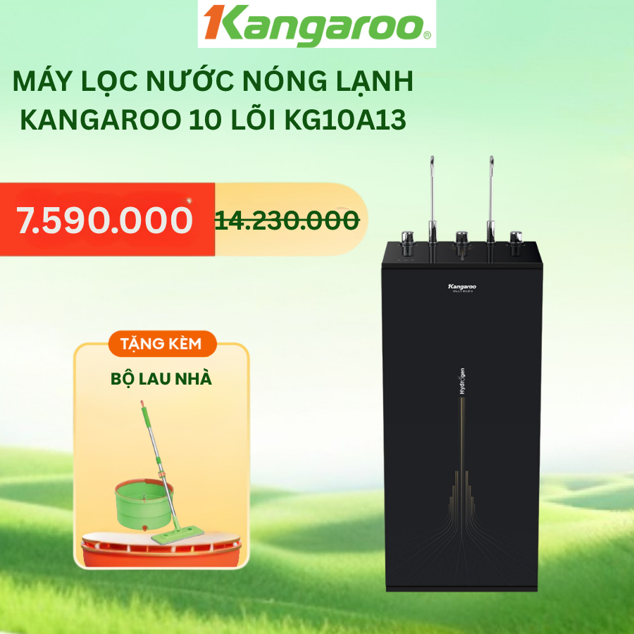 [LẮP ĐẶT MIỄN PHÍ] Máy lọc nước RO nóng nguội lạnh Hydrogen Kangaroo KG10A13 10 lõi