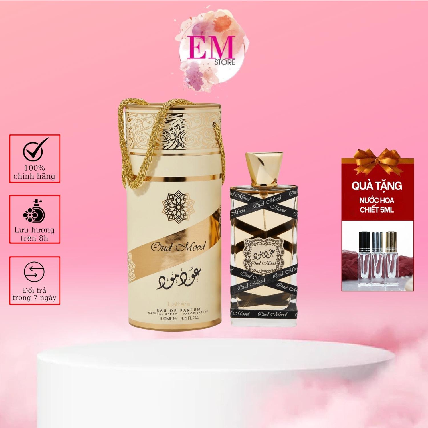 Nước hoa Dubai Oud Mood dành cho nam và nữ mùi hương ấm áp nhẹ nhàng 100 ml