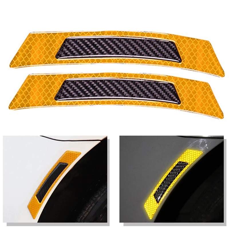 [HCM]Bộ hai miếng dán phản quang vành xe miếng dán phản quang phát sáng dành cho mọi dòng xe ô tô giúp bạn lái xe an toàn