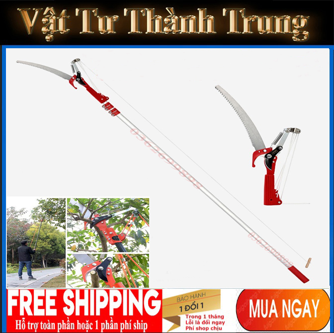 Kéo hái hoa quả trên cao giật dây 6m , kéo cưa cành , cắt cành