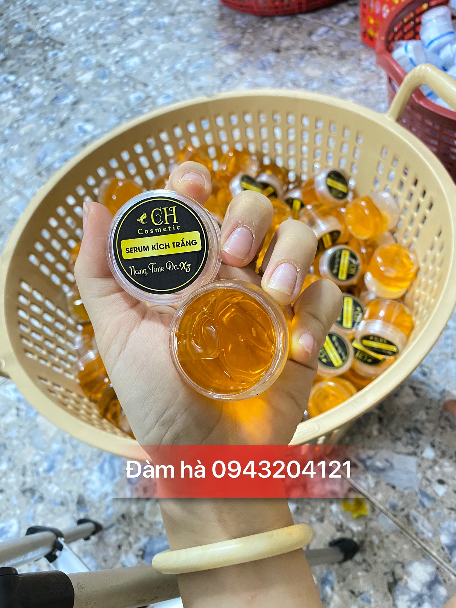 Serum kích trắng nâng toner da X3 Ch cosmetics- trộn kem body- Kích trắng body