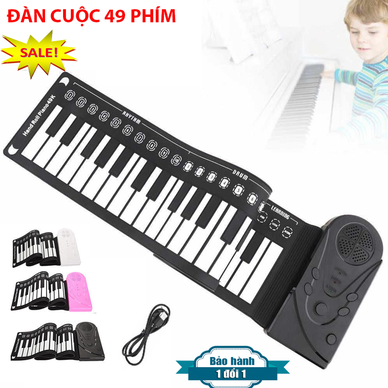 Đàn Piano Điện Tử Bàn Phím Cuộn Dẻo 49 Keys Mẫu Mới 2022 Các Phím Siêu Mềm Dẻo Phím Nhạy Có Độ Bền Cao Giá Tốt & Khuyến Mãi Hấp Dẫn Ưu Đãi Giảm 50% - Bh Uy Tín 1 Đổi 1