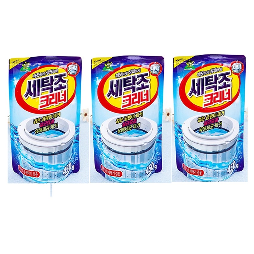 Combo 3 gói bột tẩy lồng máy giặt hàn quốc SANDOKAEBI cao cấp