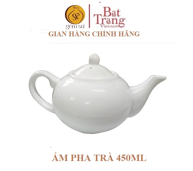 Ấm pha trà Bát Tràng, loại nhỡ 450 ml- Shopdanganh