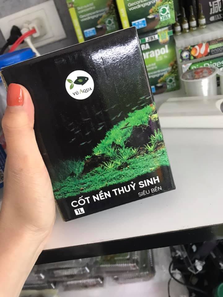 Cốt Nền Thuỷ Sinh Vũ Aqua Hộp 1L, 2L | Giúp bổ sung dinh dưỡng cho cây màu thêm căng- Cốt Nền Thuỷ Sinh Siêu Bền