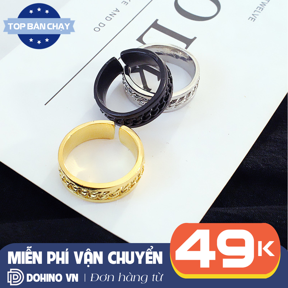Nhẫn tay titann thời trang nam, nữ viền hở cá tính ngầu, nhẫn dành cho học sinh giá rẻ NT10