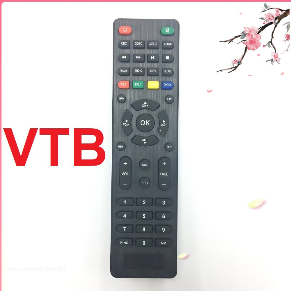 Remote điều khiển tivi vtb lcd mẫu 2