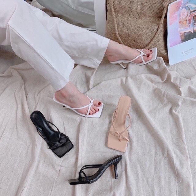 Dép nữ thời trang cao gót 7p quai mảnh sang chảnh 009
