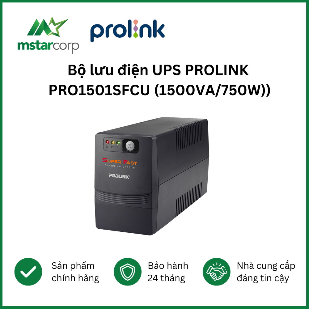 Bộ lưu điện ups prolink pro1501sfcu - hàng chính hãng
