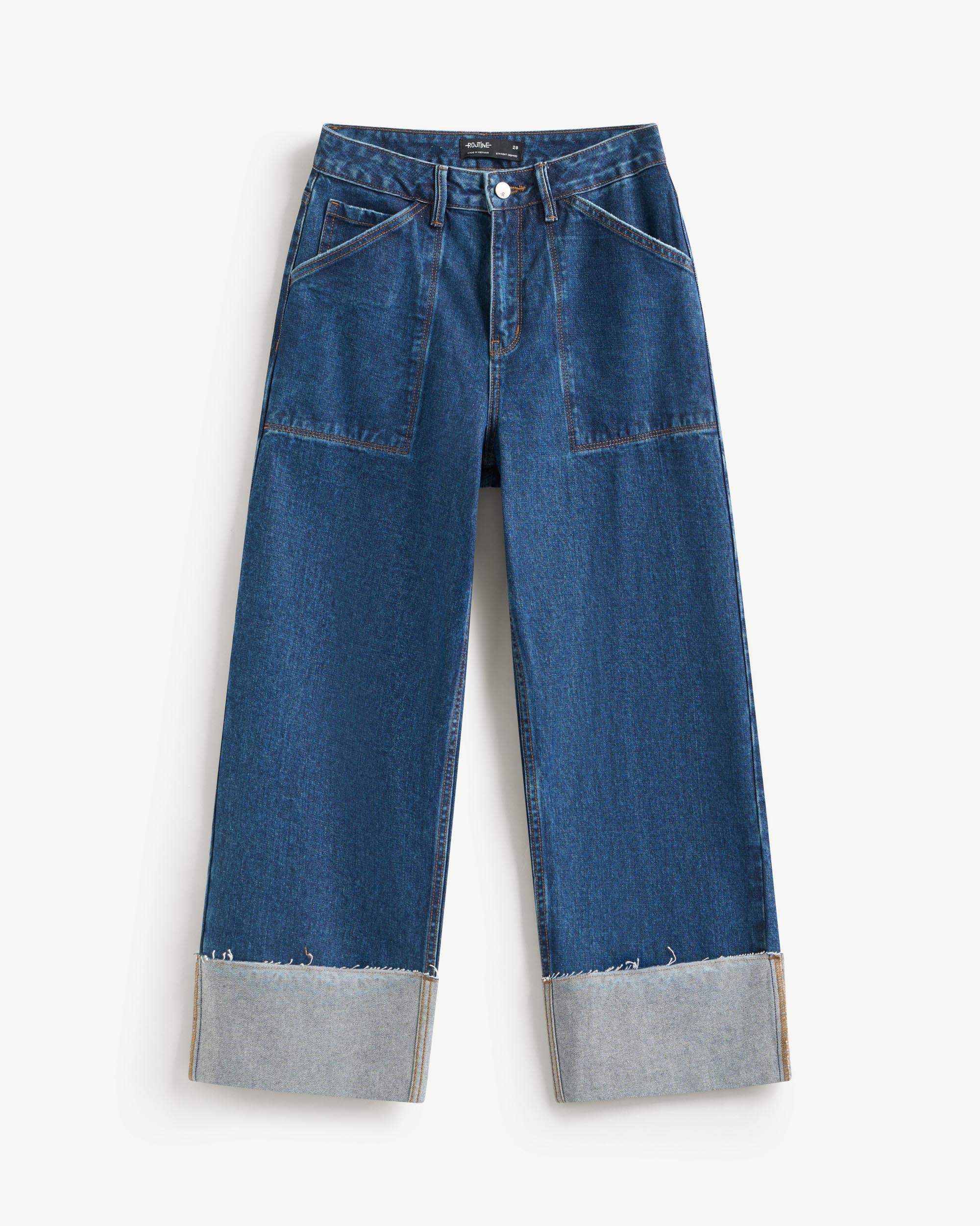 Quần Denim Nữ Form Straight Cropped - Routine 10F25DPAW007