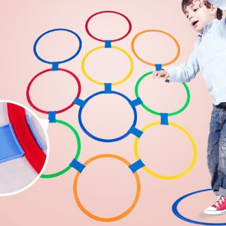 Vòng Nhảy Lò Cò Cho Bé Bộ 10 vòng chơi nhảy lò cò cho bé Size 28 cm - Đồ chơi vận động