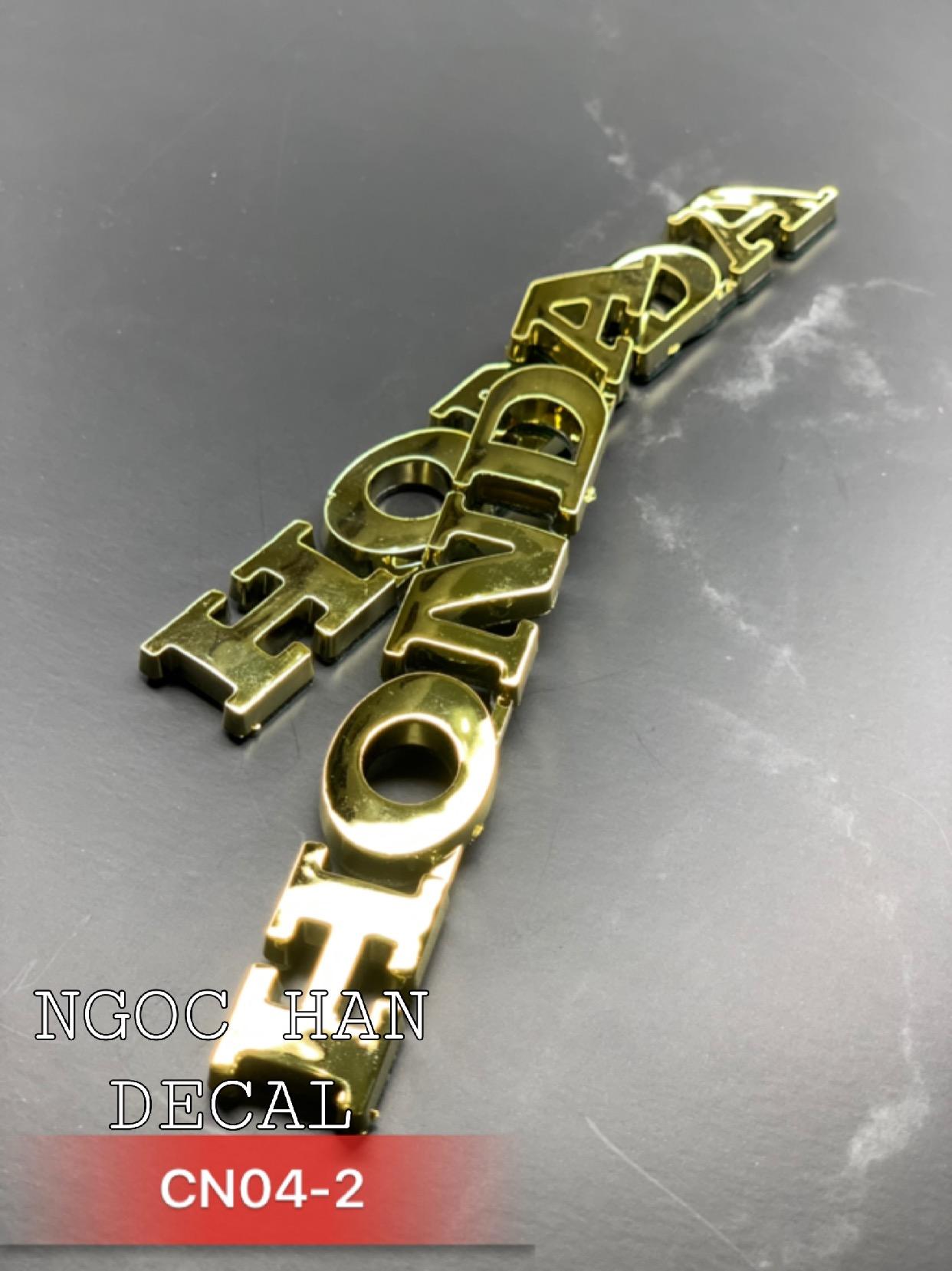 [HCM]Tem Nhựa chữ nổi HONDA màu vàng -- NGỌC HÂN DECAL