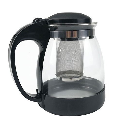 Ấm pha trà bằng thủy tinh trong suốt có túi lọc inox dung tích 1.3 lít
