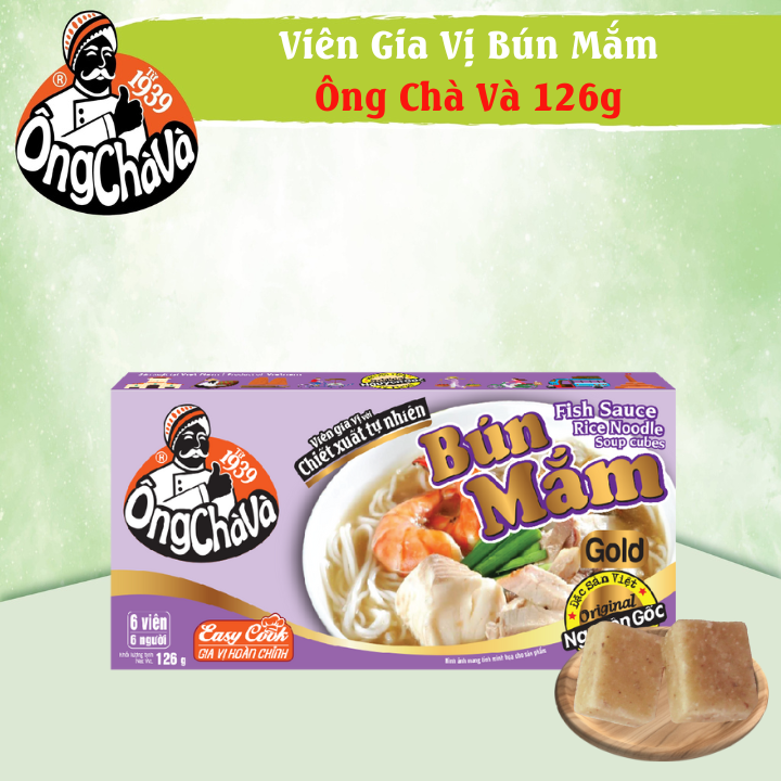 Viên Gia Vị Bún Mắm Ông Chà Và Gold 126gr - Nấu Ngon Chuẩn Vị Không Cần Nêm Nếm