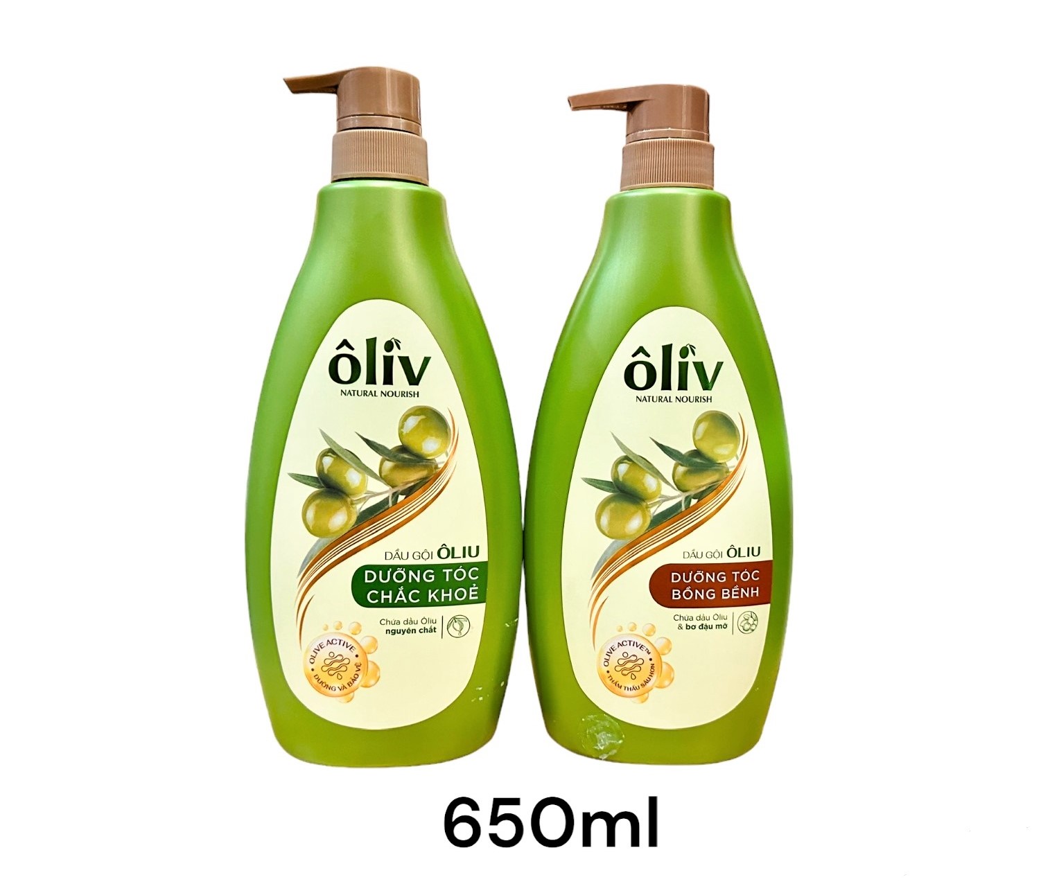 Dầu gội - dầu xả ôliv dưỡng tóc chắc khỏe, bồng bềnh 650ml-250ml