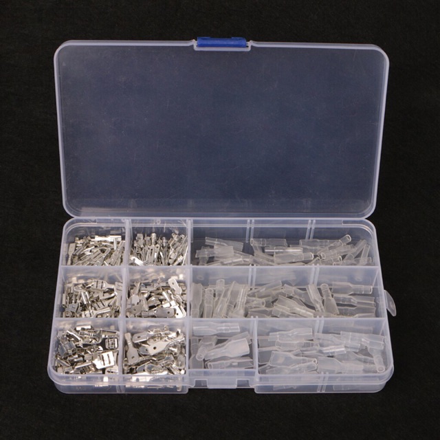 Set 270 đầu cos đực và cái kèm vỏ bọc 2.8 ,4.8 ,6.3 mm