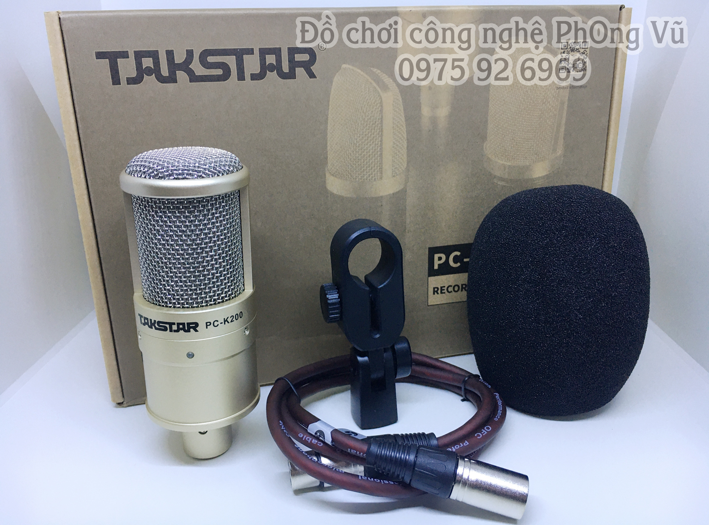 Micro takstar pc k200 chuyên thu âm và hát live chuyên nghiệp cao cấp (Tặng kèm day mic)