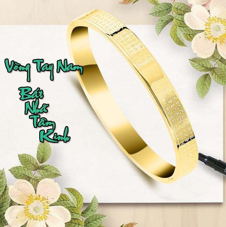 VÒNG TAY NAM TITAN BÁT NHÃ TÂM KINH BÌNH AN MAY MẮN LN120PL