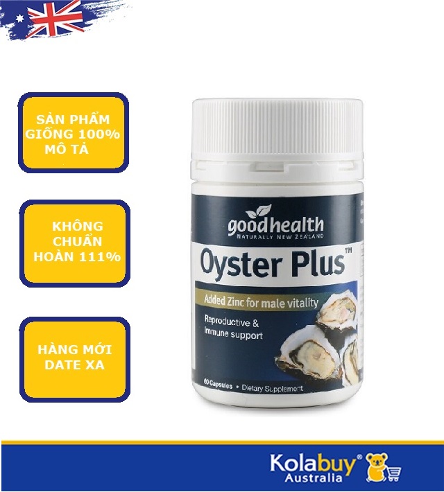 Viên uống Tinh chất hàu biển Úc Goodhealth Oyster Plus Zinc 60 viên