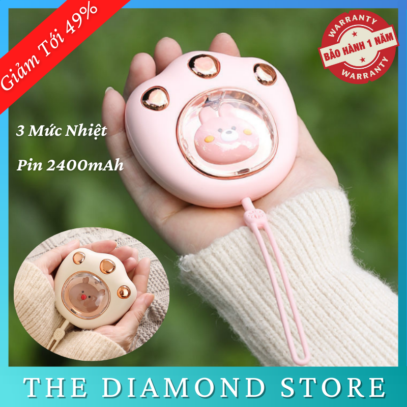Máy sưởi ấm tay hình mèo - máy sưởi tay mini cầm tay kiểu dáng dễ thương xinh xắn - bảo hành 12 tháng