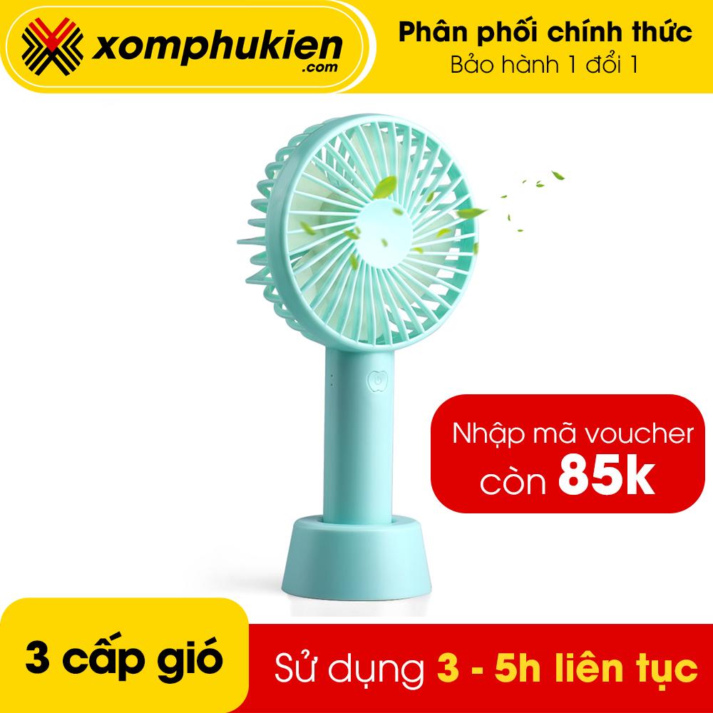 Quạt cầm tay mini 3 cấp độ Solove N9 dung lượng pin 1200mah sử dụng 3-5h liên tục có đế dựng chuyển thành quạt tích điện để bàn mini - Quạt dành cho học sinh, sinh viên mẫu 2019