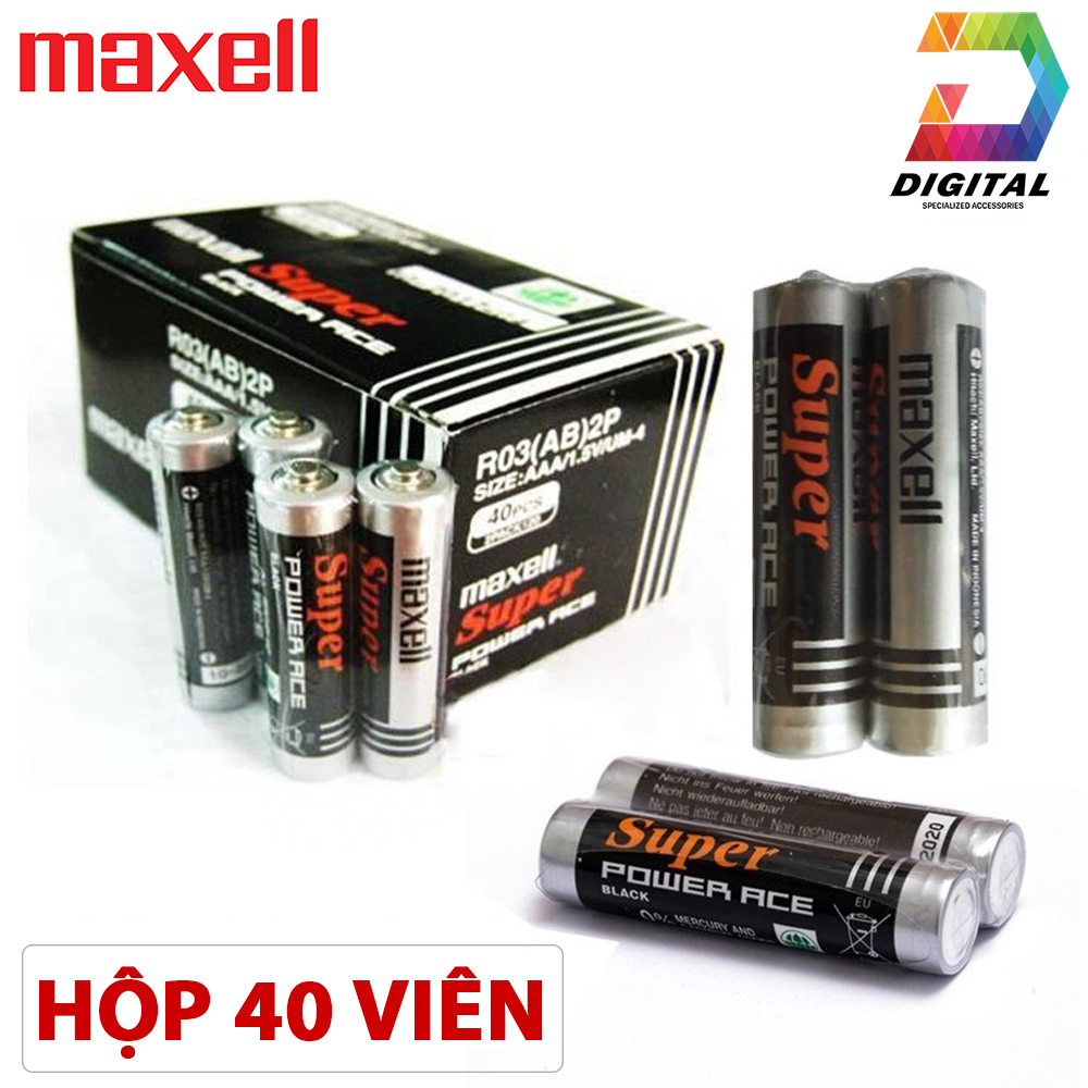 Hộp 40 viên pin maxell aaa chính hãng - pin tiểu nhỏ